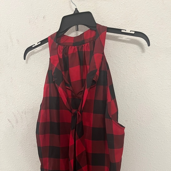 Talbots Red and Black Checkered Sleeveless Top - Picture 9 of 10